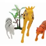 Muñecos Animales De La Selva Toyland Plástico 5 Figuras + 3 Accesorios
