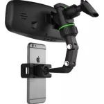 Soporte Celular Auto Espejo Retrovisor Giratorio 360° Color Negro