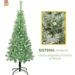 Árbol De Navidad Tronador Slim Nevado 1.50mts Base Metal