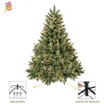 Arbol De Navidad Pino Natural Amber 1.30mts Base Metal