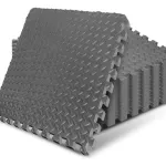 Piso Goma Eva Gym Pack X4 Encastrable 10mm Con Bordes