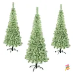 Árbol De Navidad Tronador Slim Nevado 1.80mts Base Metal