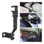 Soporte Celular Auto Espejo Retrovisor Giratorio 360° Color Negro