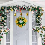 Corona Navideña Fabesa Verde 30cm Con Bayas Sin Luces Artificial Navidad