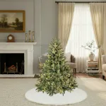 Arbol De Navidad Pino Natural Amber 1.30mts Base Metal