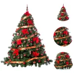 Arbolito Navidad Extra Lujo Patagonia 2.10mt + Adornos Plata