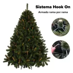 Árbol De Navidad Alpino 1.5mts Base Metálica Color Verde