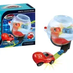 Pista De Autos Lanzador Vuelta 360 Grados Loop Para Armar Color Rojo