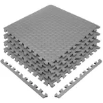 Piso Goma Eva Gym Pack X4 Encastrable 10mm Con Bordes