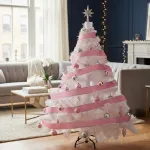 Árbol Navidad Fabesa Montañes Deluxe 130 Cm Blanco Decorado