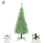 Árbol De Navidad Tronador Slim Nevado 1.50mts Base Metal