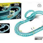 Pista Lanzador De Autos Brillante Luminosa Con Luces Niños