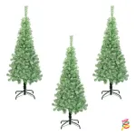 Árbol De Navidad Tronador Slim Nevado 1.50mts Base Metal