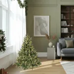 Arbol De Navidad Pino Natural Amber 1.30mts Base Metal