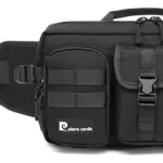 Riñonera Tactica Grande Ajustable Sistema Molle Bolsillos Color Negro