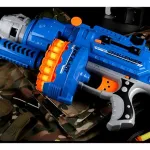 Pistola Ametralladora Juguete Lanza Dardos Electrica A Pilas Color Blanco