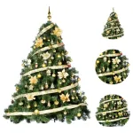 Arbolito Navidad Extra Lujo Patagonia 2.10mt + Adornos Plata