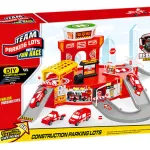 Pista De Autos Estacion De Bomberos Juguete Con Accesorios Color Rojo