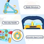 Caminador Bebé Expreso Polar Celeste Con Luces Sonido Y Actividades