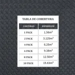 Piso Goma Eva Gym Pack X4 Encastrable 10mm Con Bordes