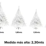 Arbol De Navidad Blanco Montañes Deluxe 1,80mts + Kit Rosa