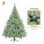 Árbol De Navidad Montañes Deluxe Nevado 2.10mts Base Metal