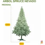 Arbolito Navidad Canadian Pino Arbol Spruce Nevado 1.8mts