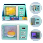 Microondas De Juguete Con Luz Sonido Y Efecto Coccion Horno Color Agua