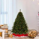 Árbol De Navidad Alpino 1.5mts Base Metálica Color Verde