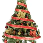 Arbol Navidad Tronador Lujo 1,20mts + Kit 30 Deco Rojo Oro