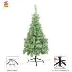 Árbol De Navidad Tronador Slim Nevado 1.20mts Base Metal