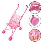 Cochecito Para Muñecas Expreso Polar Plástico 8 Ruedas Plegable Rosa