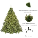 Arbol De Navidad Ciprés 2,10 Mts Tope De Gama Ultra Frondoso Verde Oscuro