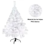Árbol De Navidad Tradicional Expreso Polar Tronador De Lujo De 1.2m Blanco