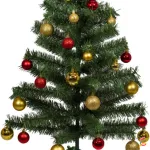 Arbol De Navidad Decorado Arbolito 1.20m Pino Carioca Color Rojo/oro