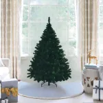 Árbol De Navidad Arbolito Pino Montañes Deluxe 2.1mts Base Metálica Verde Oscuro