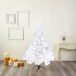 Árbol De Navidad Tradicional Expreso Polar Tronador De Lujo De 1.2m Blanco