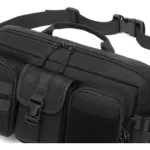 Riñonera Tactica Grande Ajustable Sistema Molle Bolsillos Color Negro
