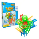 Torre De Sillas Juego De Mesa Equilibrio Balance Chairs Color Rojo