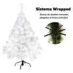 Árbol De Navidad Tradicional Expreso Polar Tronador De Lujo De 1.2m Blanco
