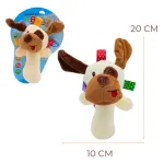 Sonajero Peluche Perro Blanco X.q.toy Xq308b Para Bebé Con Chifle