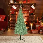 Árbol De Navidad Tronador Slim Nevado 1.50mts Base Metal