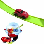 Pista De Autos Lanzador Vuelta 360 Grados Loop Para Armar Color Rojo