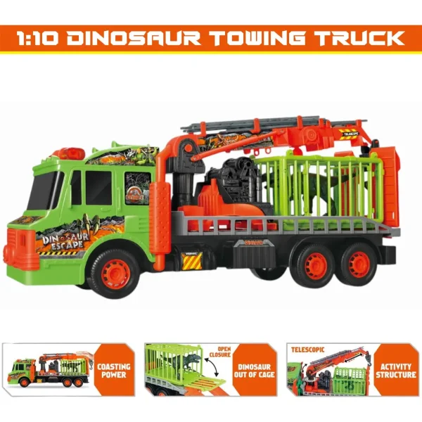 Camion Transportador Dinosaurios Juguete Gigante Monster Verde