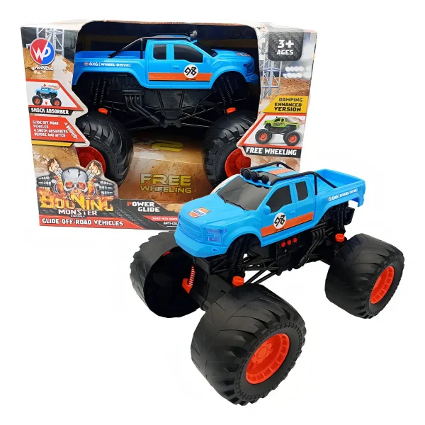 Camion Monstruo Juguete Depredador Off Road Celeste Luces