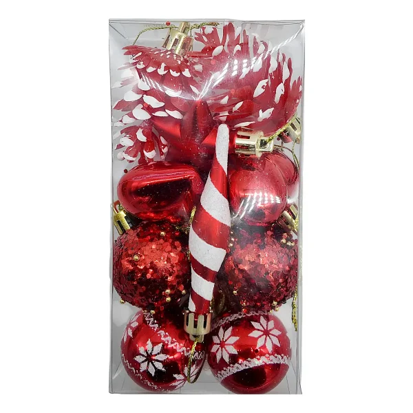 Adornos Navideños Set Decoracion 12u Surtido Navidad Bolas