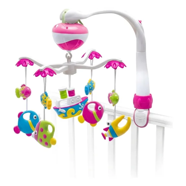 Movil Giratorio Cunero Musical Bebe Cuna Y Practicuna