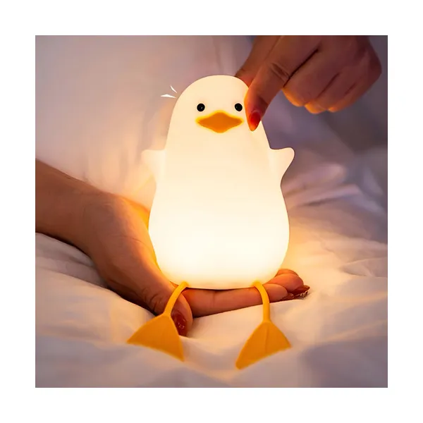 Velador Lampara Pato Luz Led Usb Recargable Rgb