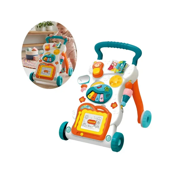 Andador Musical 3 En 1 Expreso Polar Bebé Con Luz Y Sonido, Blanco