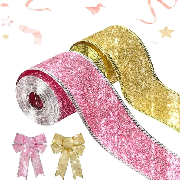 Cintas Navideñas Pack X5 Premium 6cm 2,70mts Adornos Navidad
